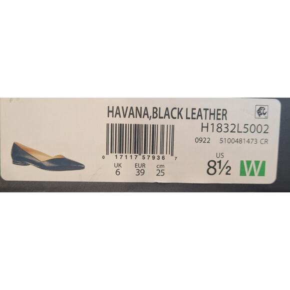 Naturalizer Women's Havana Slip On's Flats Black Leather size 8.5 Wide - Picture 7 of 7